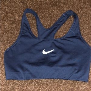 Blue Nike sports bra